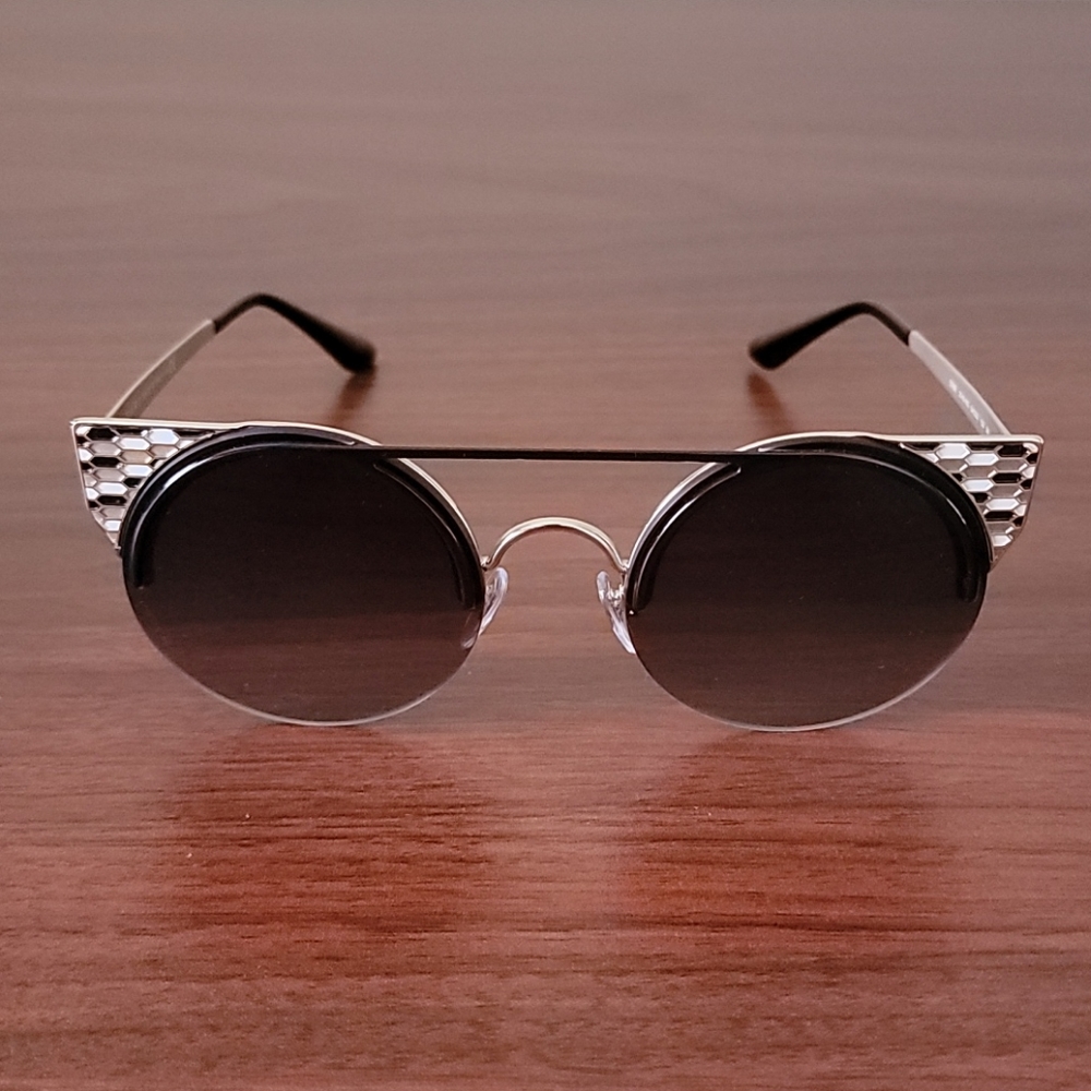 💙2xHP💙Bvlgari 54mm Cat Eye Rnd Gradient Sunglasses - Picture 8 of 16
